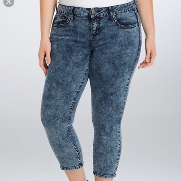 torrid Denim - Torrid Denim Women Plus Cropped Skinny Jeans  Acid